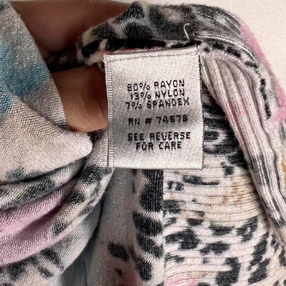 Vintage 2000s Cache knit leopard and floral print tank sleeveless top - Picture 5 of 5